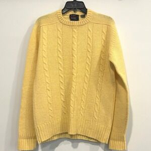 Vtg Richman Brothers Men Sweater Large Cable Knit Shetland Wool Blend Cozy 21054